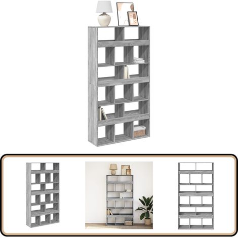 vidaXL Bibliothèque sonoma gris 100x33x187,5 cm bois d'ingénierie (1/5)