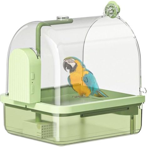 Bain d'oiseaux Suspendu pour Cage, Bain d'oiseaux Suspendu Automatique avec 2 Modes de Fonctionnement, Douche pour Petits Oiseaux, perruches, Conures, perruches, calopsittes, inséparables (1/5)