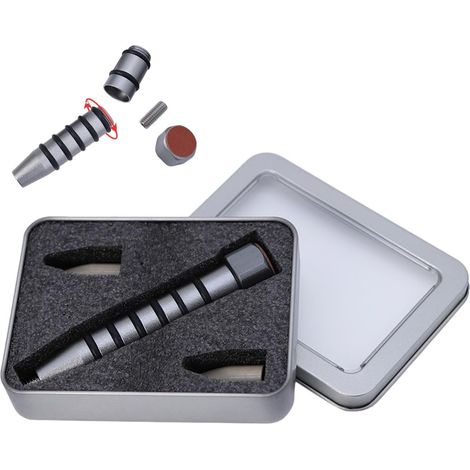 Stylo de nivellement Alliage d'aluminium - Stylo de réparation d'outils à main réglable en métal denté avec boîte de rangement - Outils de pointe Knockdown - Stylo de nivellement professionnel pour (1/5)