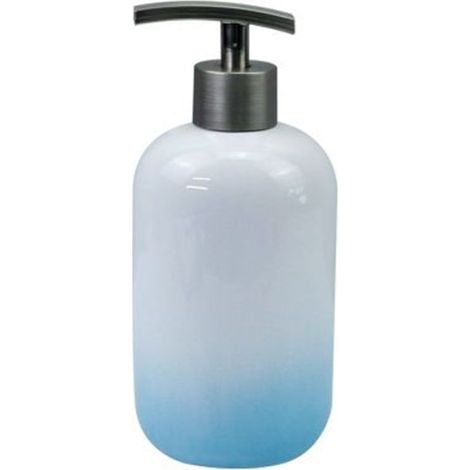 Trade Shop - Dosificador De Jabón Líquido Blanco Azul Claro Accesorios De Baño Modernos 59910 - (1/2)
