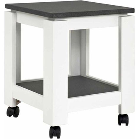 Table d'Appoint Desserte "Granit" 45cm Blanc