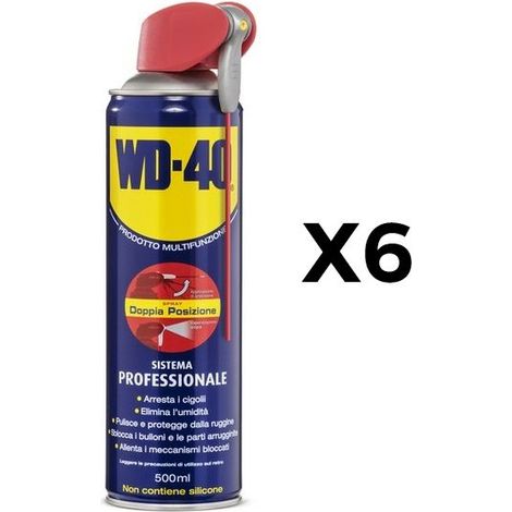 Sbloccante Multifunzione WD40 Doppia Posizione 500 ml 6 Pezzi - 39034