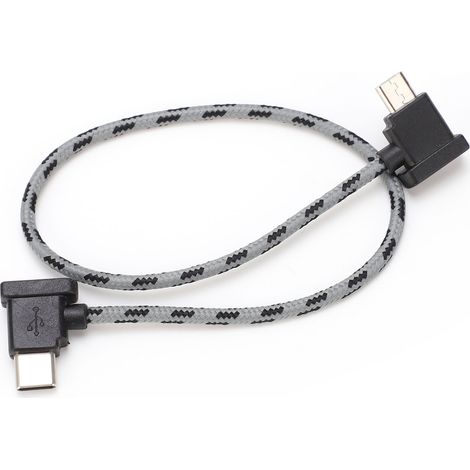 Câble de données coudé USB-C vers micro-USB pour radiocommande DJI Mavic Air 2 / Mini 2 (1/5)