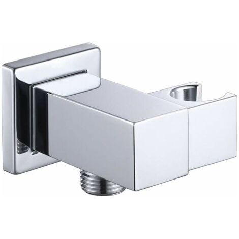 LaBlanc - Duschkopfhalter, quadratisch, Messing, silberfarben
