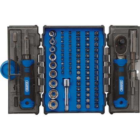Draper 28029 Ratchet And Screwdriver Bit Set (78 Piece)