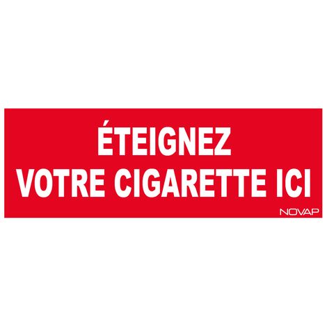 Panneau Eteignez ici - Rigide 330x120mm - 4140162