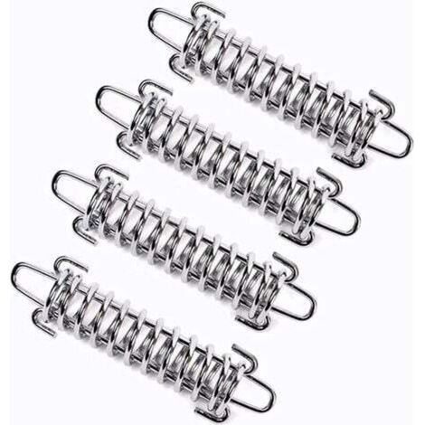 4 Pièces Ressort Voile d'ombrage, Tendeur Voile d'ombrage Ressort, Ressort de Tension pour Voile D'ombrage, Ressort de Tension pour Tente de Camping, Boucle de Corde de Ressort de Ten