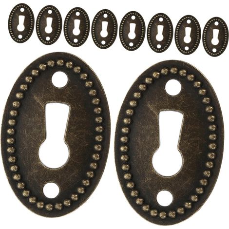 KALLORY Lot de 10 cache-serrures ovales décoratifs pour commodes (1/5)