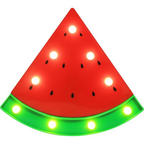 Veilleuse en forme de pastèque à alimentation par piles, lampe de table décorative, cadeau idéal pour filles, bébés et enfants, décoration murale pour chambre de bébé et cadeau de Noël (1/5)