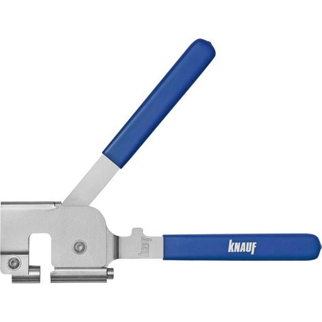 Knauf Punzonatrice per metallo – Pinze per crimpare profili metallici con timbro sostituibile, pinza crimpatrice con tappo tra le maniglie (1/3)