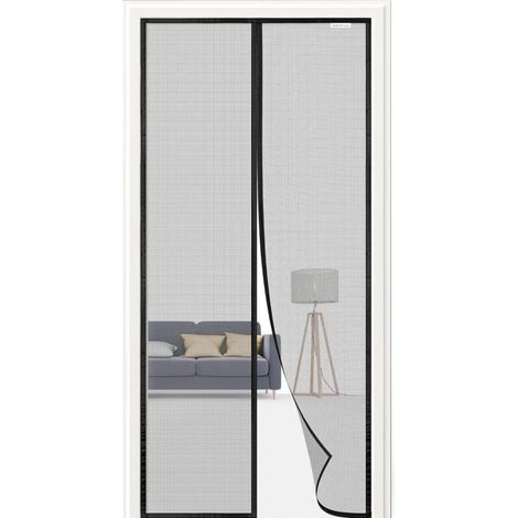 Moustiquaire magnétique 120x220 cm, rideau anti-moustique, sans perçage - noir (1/4)