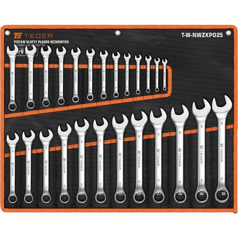 Set di chiavi combinate, 7-32 mm, 25 pezzi, Teger (1/3)