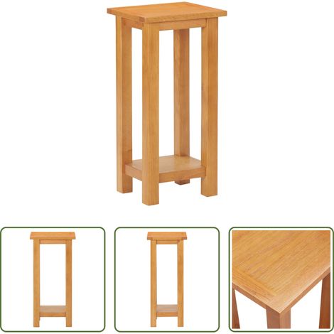 Nachttisch - Beistelltisch 27x24x55 cm Eiche Massivholz (1/5)