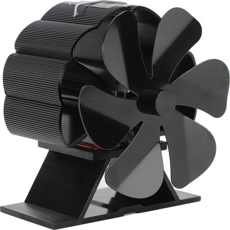 Ventilateur de cheminée en alliage d'aluminium résistant aux hautes températures, alimenté par la chaleur et doté de 6 pales. (1/5)