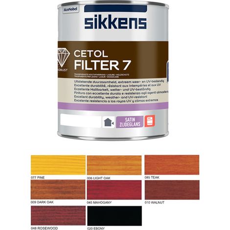 Sikkens Cetol Filter 7 Plus Translucent Woodstain Dark Oak 1 litre