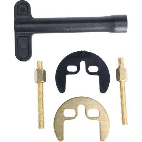 Pièce en cuivre en forme de fer à cheval pour robinet d'évier et de salle de bain, surface lisse et outil de fixation facile à utiliser (1/5)