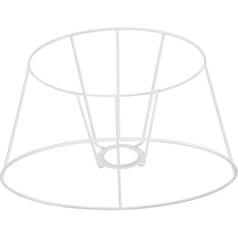 Lámpara colgante ovalada de metal con portalámparas E27, jaula de alambre, anillo de metal, fijación de 4 cm, estilo lámpara de mesa. (1/5)