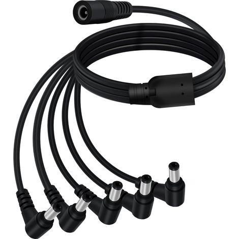 Splitter DC 5.5 mmx2.1 mm Répartiteur Alimentation DC 90 Gegrés 5Mâles 0.7m (1/5)