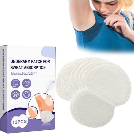12 Pads Anti-Transpiration Aisselles Jetables, Discrètes et Respirants pour Éviter Taches de Sueur (1/5)