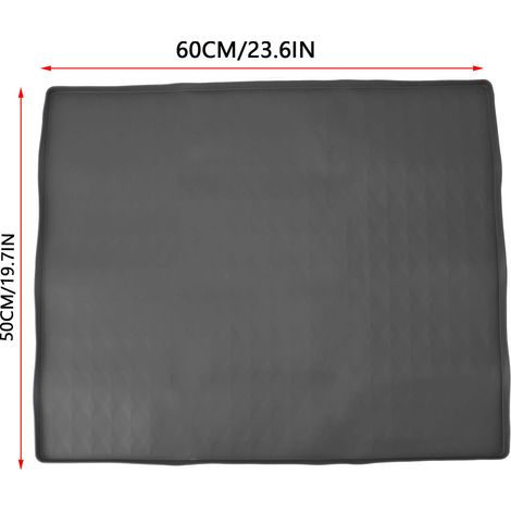 Ortviai Tapis de protection en silicone pour machine à laver et sèche-linge, étanche et antidérapant, gris 60 x 50 cm (1/4)