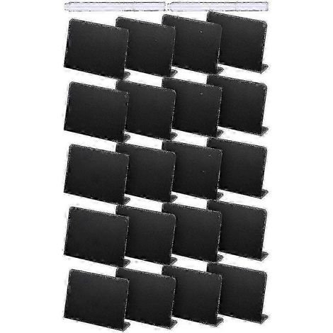 Mini étiquettes tableau noir, effaçables en forme de L, lot de 20, 7,6 x 10,2 cm, pour identifier les aliments sur une table de fête. (1/5)