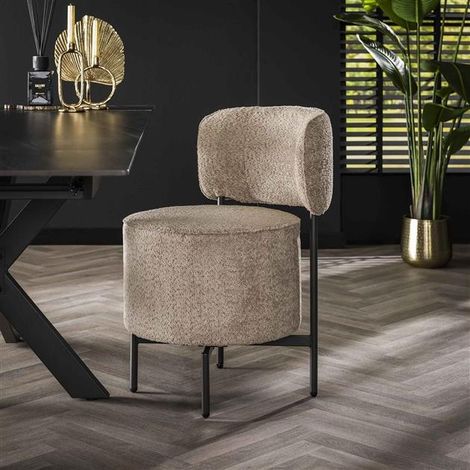 Industrial swivel Dining chair Vibe Boucle Beige (1/3)