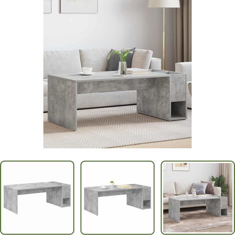 Table basse bois d'ingénierie - Table basse Gris béton 101,5 x 50 x 37 cm Bois d'ingénierie (1/5)