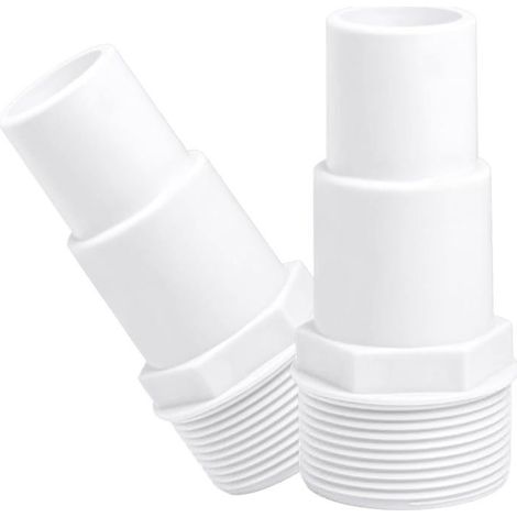 Lot de 2 raccords de tuyau pour piscine - Nosheir - Diamètre 32/38 mm sur 1.5" - Connexion étanche (1/5)