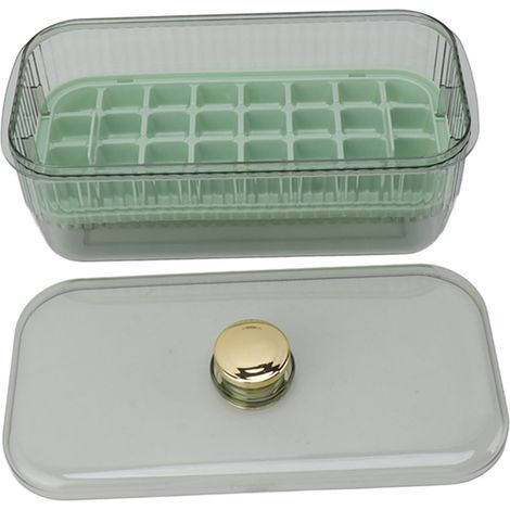 Nehmen Sie die Eiswürfel aus den Formen, indem Sie Eiswürfelbehälter und -formen mit großem Fassungsvermögen verwenden, um Kühlboxen, Eisbehälter und eine Schicht Grün für Obst herzustellen. (1/5)