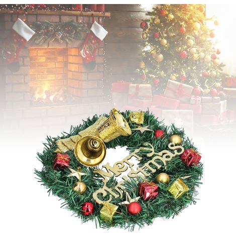 Dekorativer Weihnachtskranz, künstlicher PVC-Weihnachtskranz, Türhänger, Weihnachtskranz. (1/5)