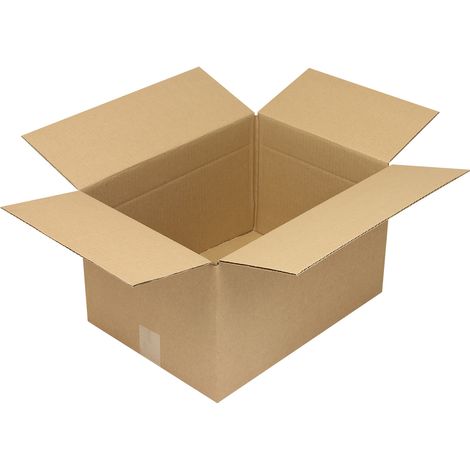 Faltkarton 1-wellig Höhenrillung Maße 350x250x120mm C4 Qualität 1.20 C braun braun (1/2)
