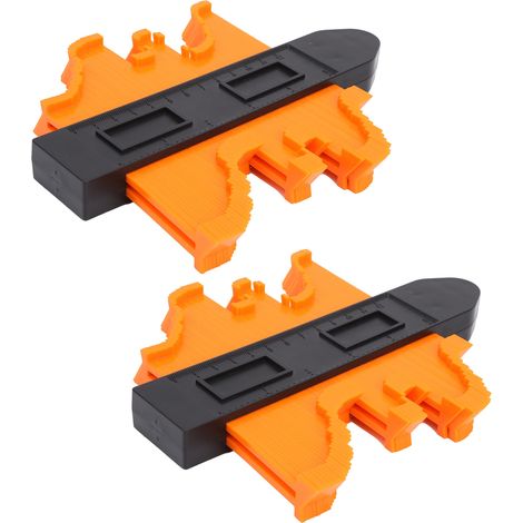Règle de contour multifonctionnelle à 2 pièces, élargie et verrouillée automatiquement, pour la copie de formes (5 pouces). (1/5)