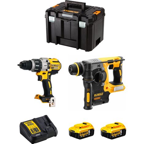 DeWALT Kit DWK223 (DCD996 + DCH273 + 2 x 5,0 Ah + DCB115 + TSTAK VI) (1/5)