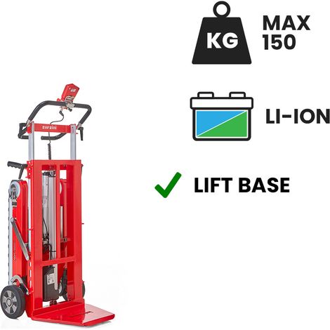 Carretilla sube escaleras eléctrica Buddy Lift para transporte de electrodomésticos con batería de litio Superpower elevación eléctrica 150 kg (1/5)