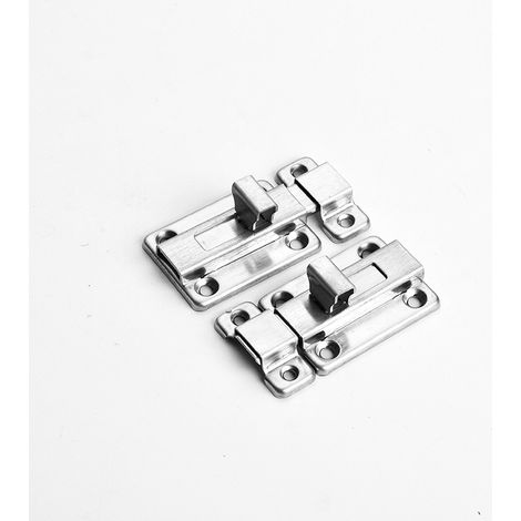 Pestillos de seguridad de acero inoxidable de 4 piezas de 2/3/4 pulgadas con tornillos para todo tipo de puertas interiores (unidades de 4 x 2 pulgadas, 480 piezas/paquete (tornillos incluidos)) (1/5)