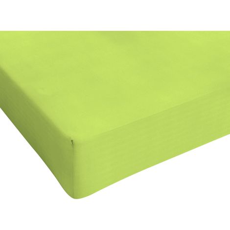 Italian Bed Linen, Max Color, Lenzuolo sotto, Verde Acido, 1 Posto (1/4)