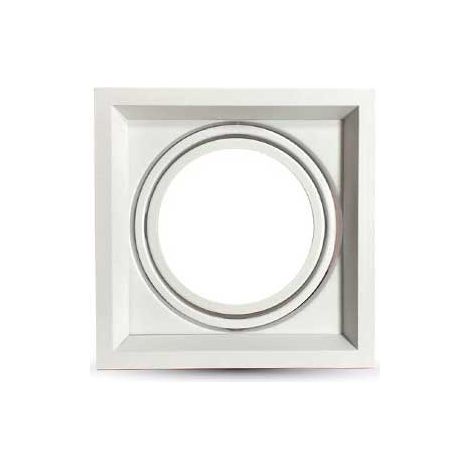 V-tac faretto incasso quadrato orientabile colore bianco ar111 3575 (1/10)