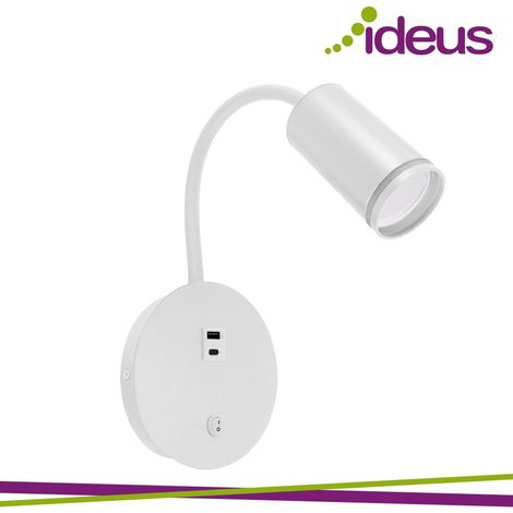 ZULA WALL GU10 BIANCO CON USB  A+C 2A