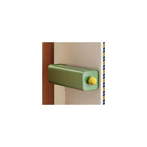 Scatola porta biancheria intima, contenitore da parete per biancheria intima e calzini, per la casa, montaggio a parete senza lasciare tracce, per camere da letto, verde-Crezuo