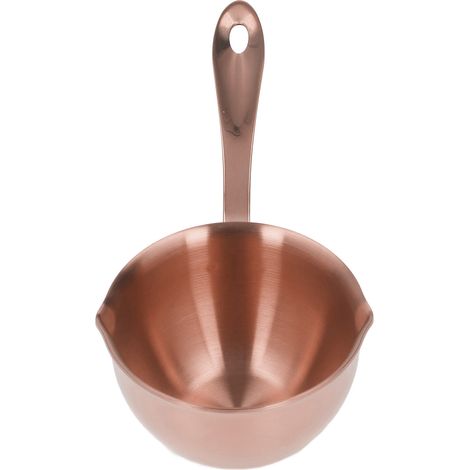 Casserole professionnelle en acier inoxydable avec bec verseur pour la cuisine domestique, idéale pour le chocolat au lait et les huiles chaudes (or rose). (1/5)