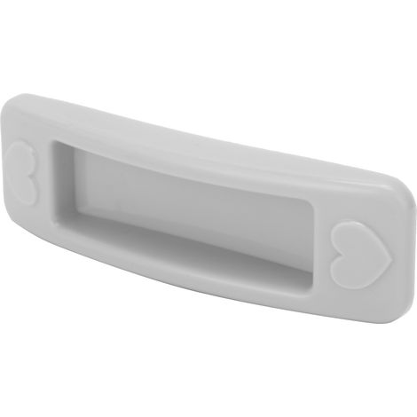 Poignée adhésive pour tiroir et fenêtre en plastique gris, sans perçage, pour porte coulissante en verre et armoire. (1/5)