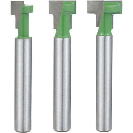 Punte per fresa con gambo da 6,35 mm per scanalatura a T e binario a T, utensili professionali per il taglio del legno. (1/4)