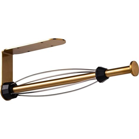 1 Porte-Rouleau Essuie-Tout, Acier Inoxydable 304, Finition Brossée, Montage Adhésif Ou Vis, Cuisine Et Salle De Bain (1/5)