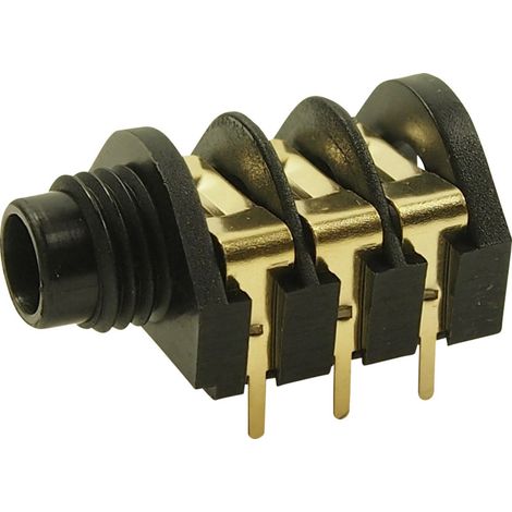 Cliff CL12345 Klinken-Steckverbinder 6.35 mm Buchse, Einbau horizontal Polzahl: 3 Stereo Schwarz 1 S