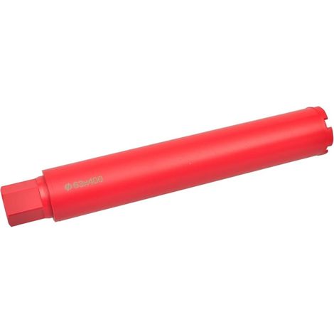 Vidaxl – Foret à diamant 63 mm x 400 mm – Pour béton armé et granit – Connexion filetée 1 1/4" – Segment de 7 mm