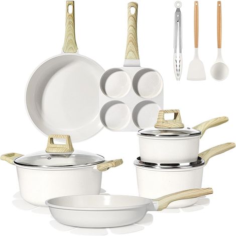 17-Piece Non-Stick Cookware for All Heat Sources Including Induction (1/5)