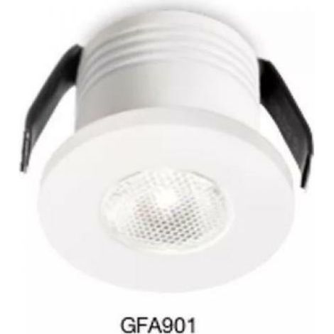G.e.a.luce foco empotrable led redondo blanco opaco 3w 3000k luz cÁlida gfa901c