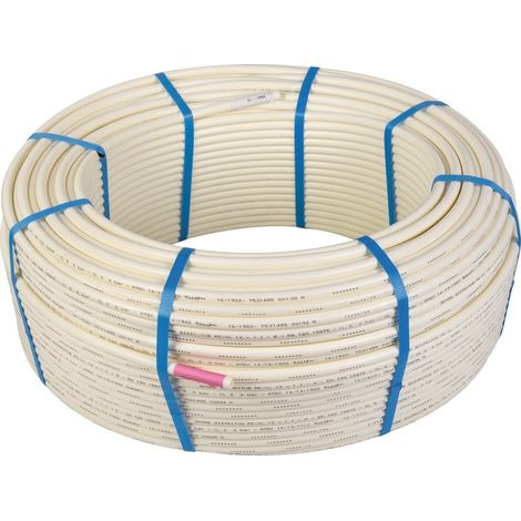 Ecolands – Tube PER nu blanc Ø12mm – Couronne de 240m pour installations plomberie – Flexible et résistant – Diamètre extérieur 12mm