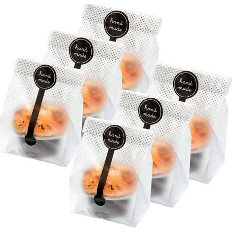 (400 pièces) 200 sachets en plastique translucide / 200 sachets en cellophane (1/5)