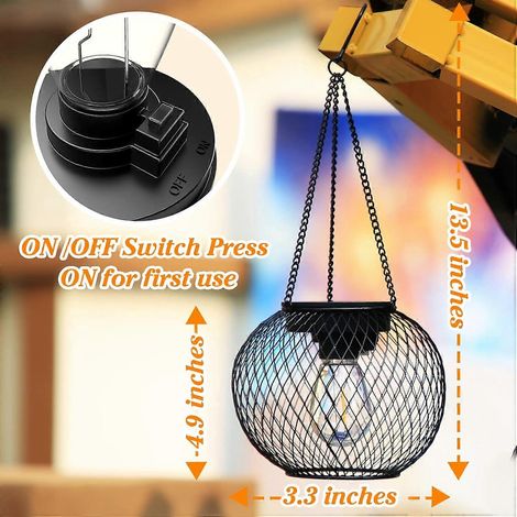 Lanterne solaire d'extérieur étanche, KagoLing, guirlande lumineuse solaire suspendue améliorée, décoration de jardin, éclairage décoratif, éclairage solaire étanche pour arbre (1/4)